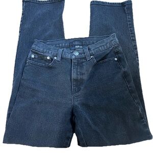 Style & Co. Petite Distressed Black Straight Leg Jeans Classic Denim 4P